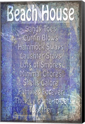 Framed Beach House Print