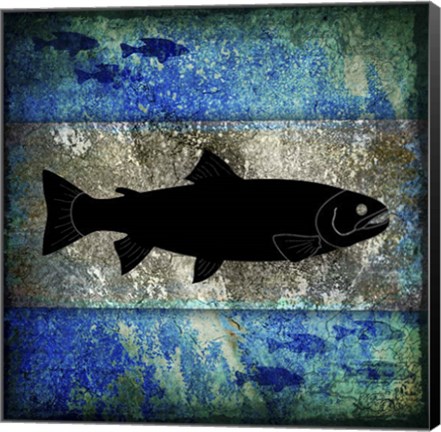 Framed Fishing Rules Trout Print