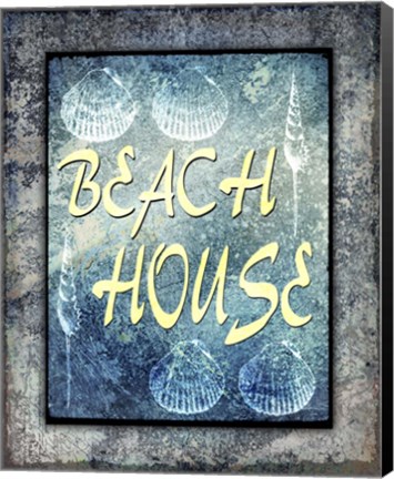 Framed Hello Beach House Print