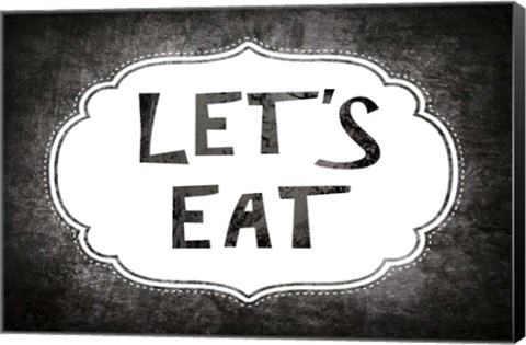 Framed Breakfast Served - Lets Eat Print