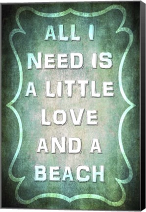 Framed Good Times - Love Beach Print
