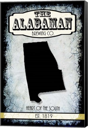 Framed States Brewing Co - Alabama Print