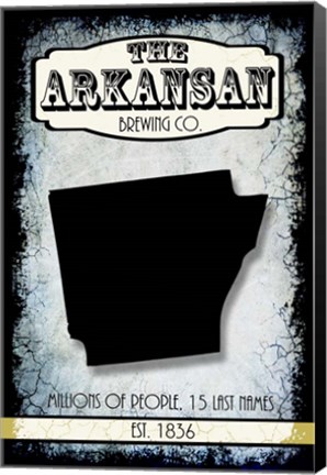 Framed States Brewing Co - Arkansa Print