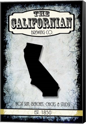 Framed States Brewing Co - California Print