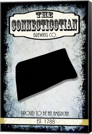 Framed States Brewing Co - Connecticut Print