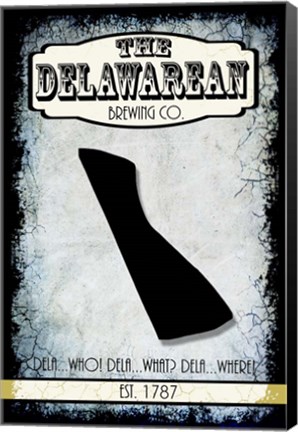 Framed States Brewing Co - Delaware Print