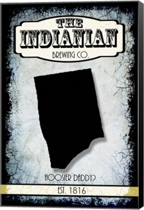 Framed States Brewing Co - Indiania Print