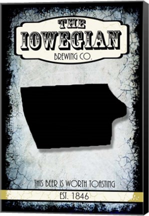 Framed States Brewing Co - Iowa Print