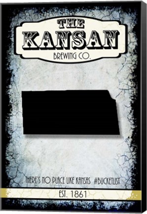 Framed States Brewing Co - Kansas Print