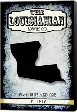 Framed States Brewing Co - Louisiana Print