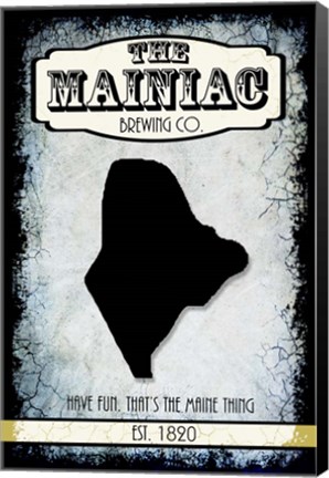 Framed States Brewing Co - Maine Print