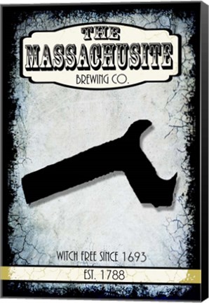 Framed States Brewing Co - Massachusette Print