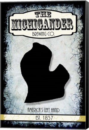 Framed States Brewing Co - Michigan Print