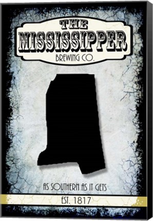 Framed States Brewing Co - Mississippi Print