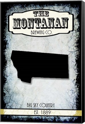 Framed States Brewing Co - Montana Print