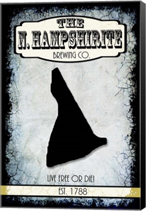 Framed States Brewing Co - New Hampshire Print