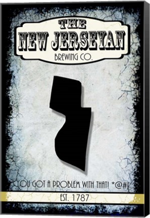 Framed States Brewing Co - New Jersey Print
