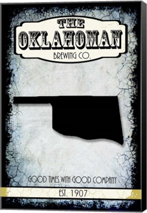 Framed States Brewing Co - Oklahoma Print