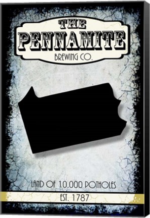 Framed States Brewing Co - Pennsylvania Print