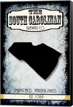 Framed States Brewing Co - South Carolina Print