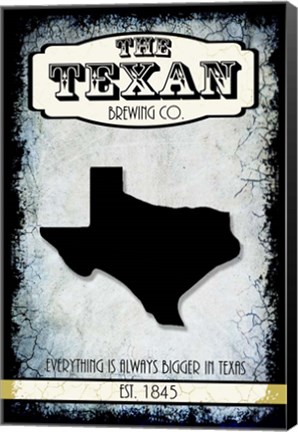 Framed States Brewing Co - Texas Print