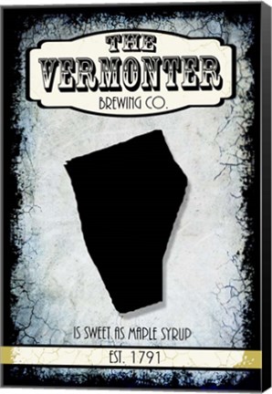 Framed States Brewing Co - Vermont Print