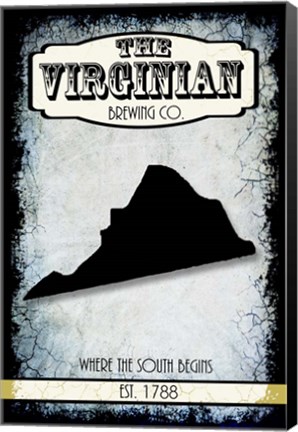 Framed States Brewing Co - Virginia Print