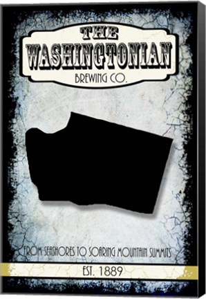 Framed States Brewing Co - Washington Print