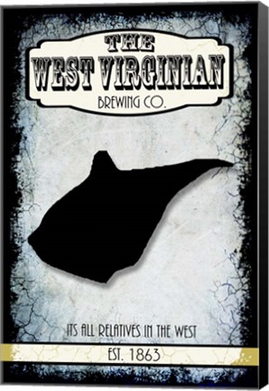 Framed States Brewing Co - West Virginia Print