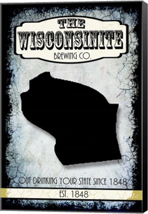 Framed States Brewing Co - Wisconsin Print