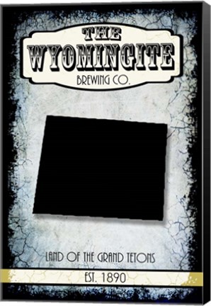 Framed States Brewing Co - Wyoming Print