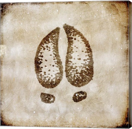 Framed Moose Lodge - Moose Track Print