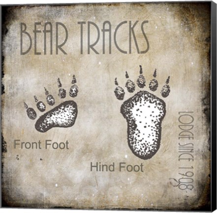 Framed Moose Lodge 2 - Bear Tracks 2 Print