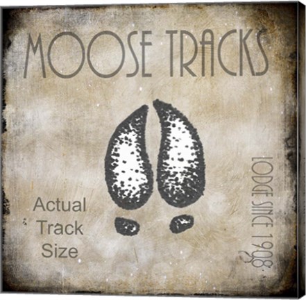 Framed Moose Lodge 2 - Moose Tracks 2 Print