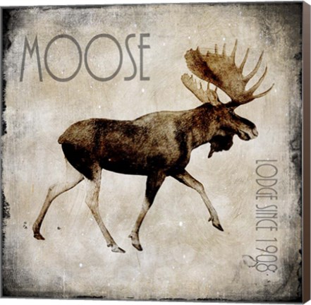 Framed Moose Lodge 2 Print