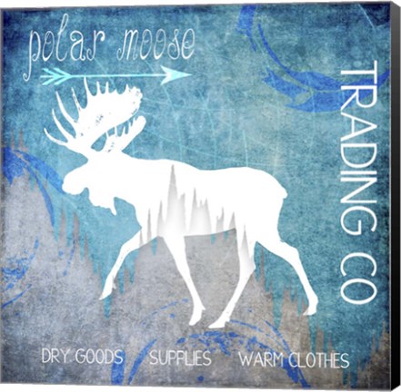 Framed Polar Ice Moose Print