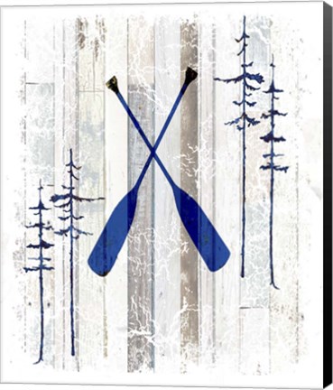 Framed Blue Moose - Oars Print