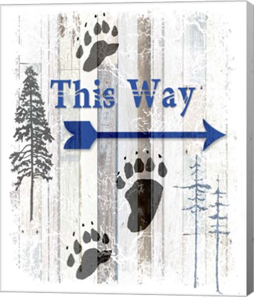 Framed Blue Moose - This Way II Print