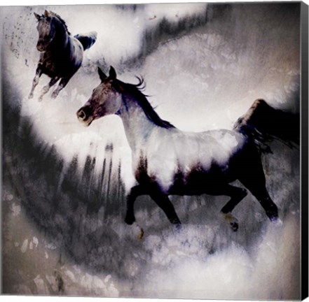 Framed Black Mare - Dream 3 Print