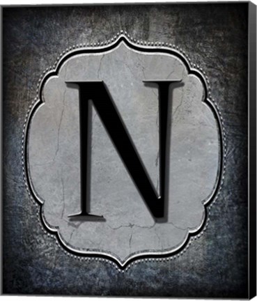 Framed Letter N Print