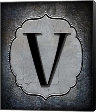 Framed Letter V Print