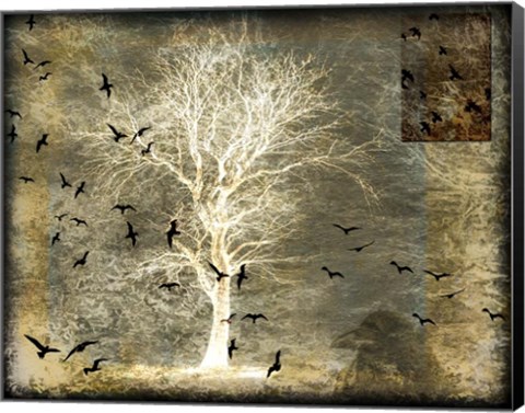 Framed Raven&#39;s World Spirit Tree Print