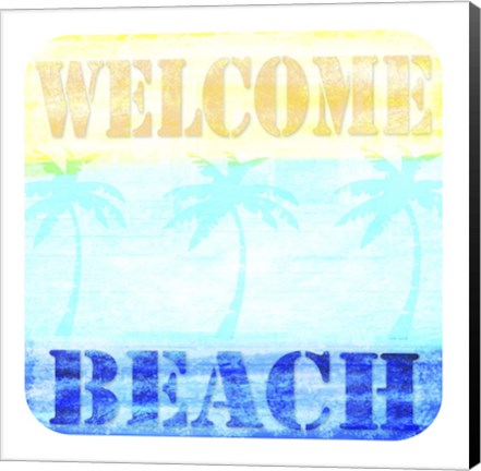 Framed Welcome Beach 2 Print