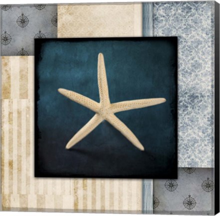Framed Blue Sea Starfish Print