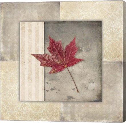 Framed Lodge Leaf Tile 1 Print