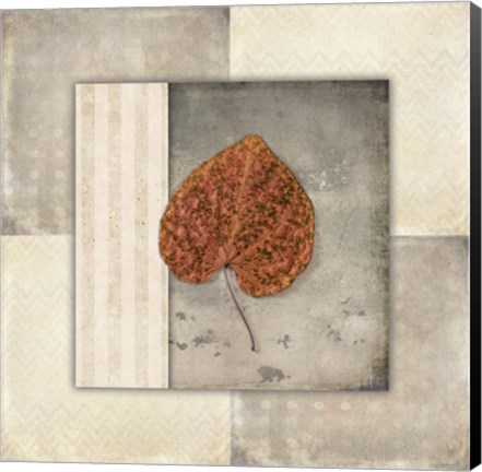 Framed Lodge Leaf Tile 2 Print