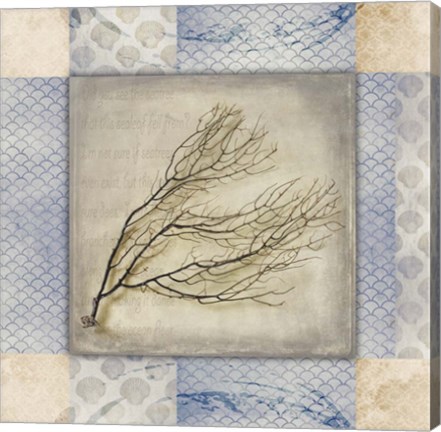 Framed White Sea Sea Leaf Print