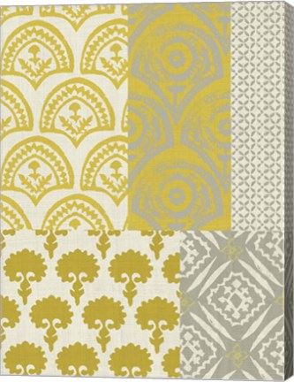 Framed Marigold Patterns II Print