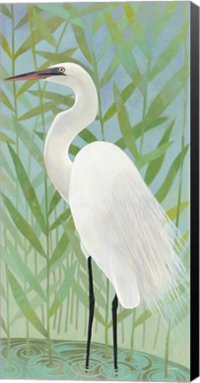 Framed Egret by the Shore II Print