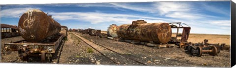 Framed Train Cemetery, Salar De Uyuni, Altiplano, Bolivia Print